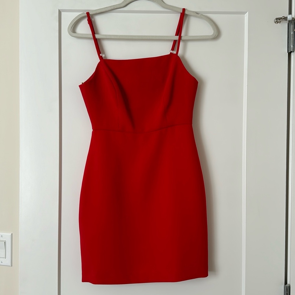 BCBG mini dress in ribbon red